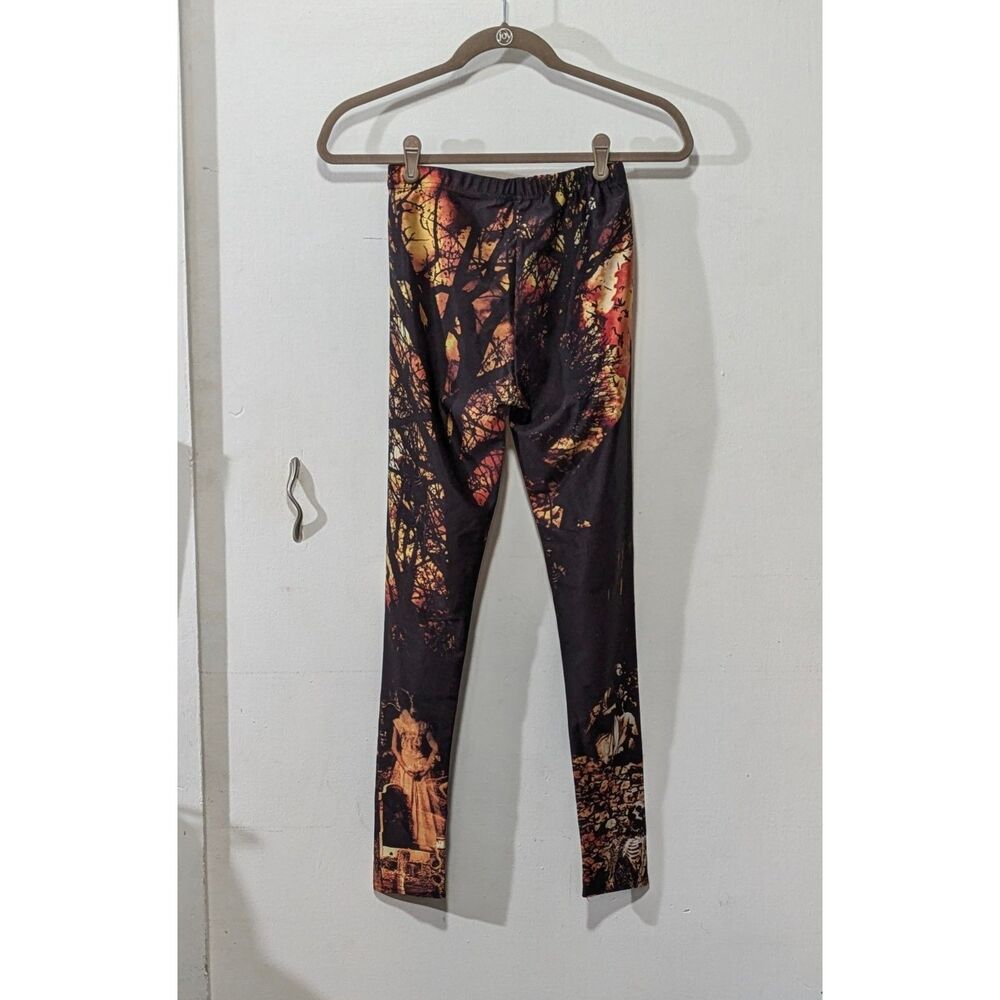 Lotus Leggings Horror Gothic Cemetery Leggings sz. S - Picture 4 of 6